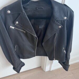 Club Monaco Black Leather Jacket